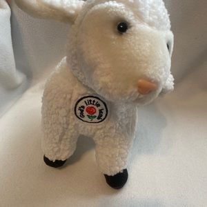 Harpers WHITE CREAM SHEEP GOD'S LITTLE LAMB nubby plush stuffed Animal Toy